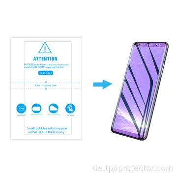 Anti-Blau-Licht-Hydrogel-Bildschirmschutz für Telefon